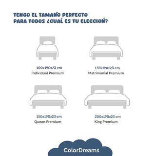 Foto 7 | Foto 7 | Colchón Matrimonial en Caja ColorDreams Espuma Premium Colchoneta Topper