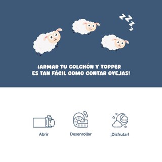 Foto 8 | Foto 8 | Colchón Matrimonial en Caja ColorDreams Espuma Premium Colchoneta Topper