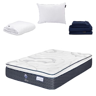 Foto 1 | Foto 1 | Colchón Spring Air Dover Queen Size + Almohada One + Protector Cloud + Sábanas Softy