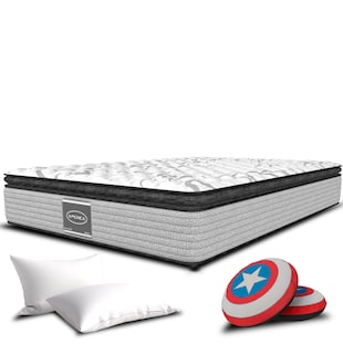 Foto 1 | Foto 1 | Colchón America Matrimonial Thermo Bloum + 2 Almohadas + Cojín Super Héroe