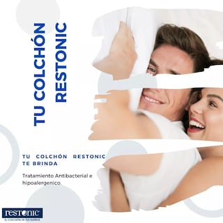 Foto 4 | Foto 4 | Colchón Matrimonial Restonic Colchoneta Antibacterial Europe