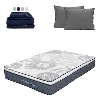Foto 1 | Foto 1 | Colchon Restonic Ghana + Almohada 2pack + Sabanas Softy Individual