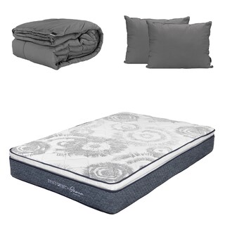 Foto 1 | Foto 1 | Colchon Restonic Ghana + Almohada 2pack + Edredon Homy Matrimonial