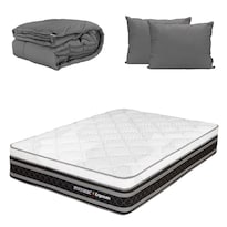 Colchon Restonic Ergosum + Almohada 2pack + Edredon Homy Matrimonial