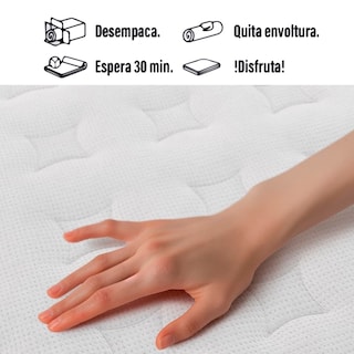 Foto 5 | Foto 5 | Colchón Individual Con Resorte Ortopédico Y Memory Foam Expansión Rápidan Domuslife