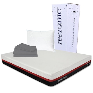 Foto 1 | Foto 1 | Colchón Restonic Roll Matrimonial + Almohada Oso + Sábanas Spring Air Soft