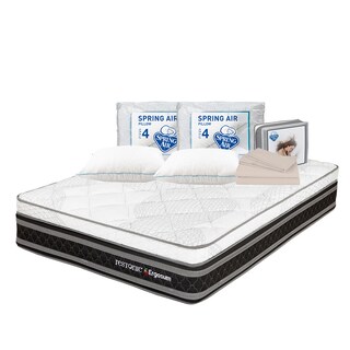 Foto 1 | Foto 1 | Colchón Restonic Ergosum Negro Matrimonial + 2 Almohadas Osos  + Sábanas Basic