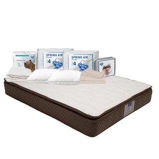 Foto 1 | Foto 1 | Colchón Restonic Nautilus Café Queen Size + 2 Almohadas Osos + Protector Ultra + Sábanas Basic