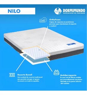 Foto 3 | Foto 3 | Colchón Dormimundo Nilo Queen Size