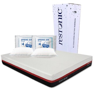 Foto 1 | Foto 1 | Colchón Restonic Roll Rojo Queen Size + 2 Almohadas Osos