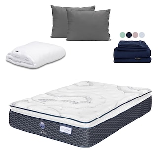 Foto 1 | Foto 1 | Colchón Spring Air Dover Queen Size + Almohada 2pack + Protector Cloud + Sábanas Softy