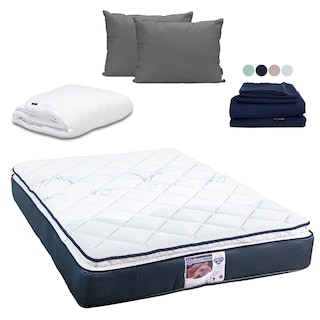 Foto 1 | Foto 1 | Colchón Spring Air Monaco Individual + Almohada 2pack + Protector Cloud + Sábanas Softy