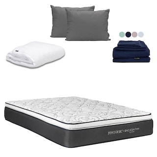 Foto 1 | Foto 1 | Colchón Dicasa Trini Queen Size + Almohada 2pack + Protector Cloud + Sábanas Softy