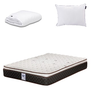 Foto 1 | Foto 1 | Colchón Spring Air Minesota Color Café Queen Size + Almohada One + Protector Cloud