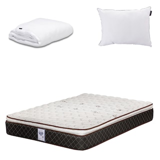 Foto 1 | Foto 1 | Colchón Spring Air Minesota Color Café King Size + Almohada One + Protector Cloud