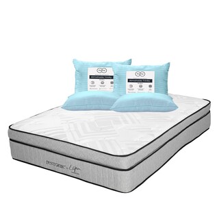 Foto 1 | Foto 1 | Colchón Restonic Lipa Color Gris  Matrimonial + 2 Almohadas Trinity