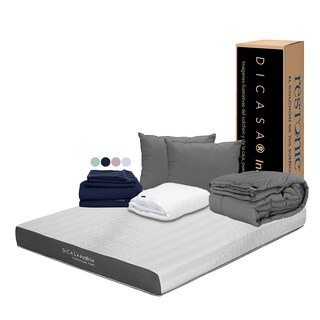 Foto 1 | Foto 1 | Colchón En Caja Dicasa Inabox Queen Size + Almohadas 2 Pack + Protector Cloud + Sábanas Softy + Edredón Homy