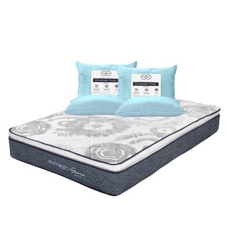 Foto 1 | Foto 1 | Colchón Restonic Ghana Color Azul Matrimonial + 2 Almohadas Trinity