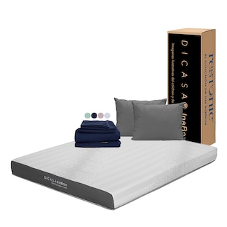 Foto 1 | Foto 1 | Colchón En Caja Dicasa Inabox King Size + Almohadas 2 Pack + Sábanas Softy