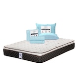 Colchón Spring Air Minesota Color Café King Size + Almohada Trinity + Sábanas Trinity