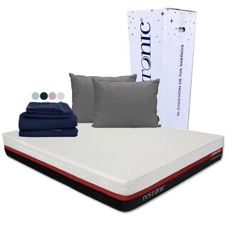 Foto 1 | Foto 1 | Colchón Restonicroll Color Blanco King Size + Almohada 2pack + Sábanas Softy