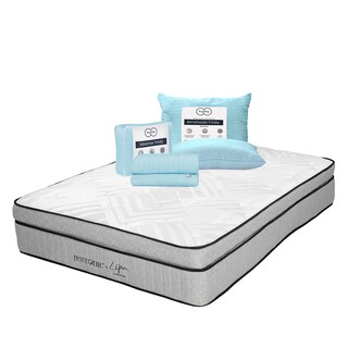 Foto 1 | Foto 1 | Colchón Restonic Lipa Color Gris Queen Size + Almohada Trinity + Sábanas Trinity