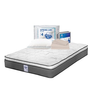 Foto 1 | Foto 1 | Colchón Spring Air Prestige Color Gris Matrimonial + Almohada Osos + Sábanas Basic