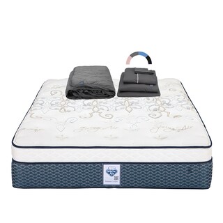 Foto 1 | Foto 1 | Colchón Spring Air Cantabria Color Vivos Dorados Queen Size + Protector Lux + Sábanas Royal