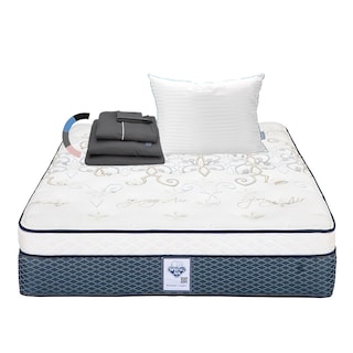 Foto 1 | Foto 1 | Colchón Spring Air Cantabria Color Vivos Dorados Queen Size + Almohada Royal + Sábanas Royal
