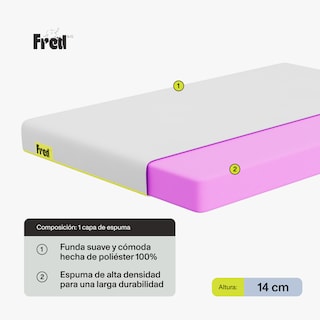 Foto 4 | Foto 4 | Colchón Matrimonial Fred 14cm de Alto en Caja Colchones de Espuma Firme Hecho en México