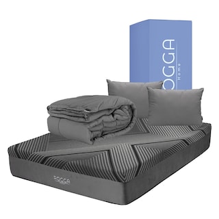 Foto 1 | Foto 1 | Rogga Colchon+almohada 2pack+edredon Homy Gris Oxford Memory Foam Matrimonial