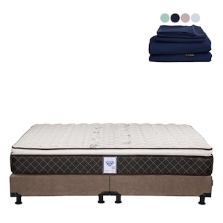 Foto 1 | Foto 1 | Minesota Box Colchon+box+sabanas Softy Duke Mocca Cafe King Size