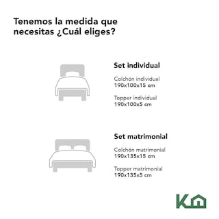 Foto 7 | Foto 7 | Colchón + Cubrecolchón Individual de Espuma Memory KingsHouse
