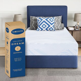 Foto 1 | Foto 1 | Magmalife Snoozelle Comfort Colchón Individual Firme, Espuma Alta Densidad, Memory Foam, Frescura Al Dormir, En Caja