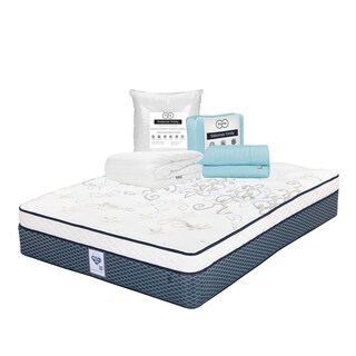 Foto 1 | Foto 1 | Colchón Spring Air Cantabria Color Azul King Size + Protector Trinity + Sábanas Trinity