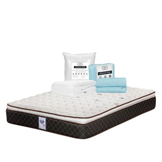 Foto 1 | Foto 1 | Colchón Spring Air Minesota Color Café Matrimonial + Protector Trinity + Sábanas Trinity