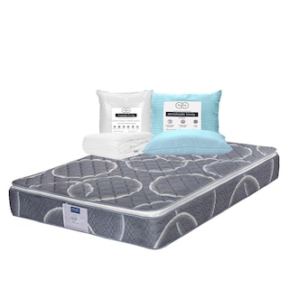 Foto 1 | Foto 1 | Colchón Restonic Bongo Color Azul King Size + Almohada Trinity + Protector Trinity