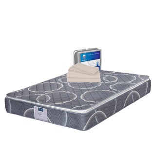 Foto 1 | Foto 1 | Colchón Restonic Bongo Color Azul Queen Size + Sábanas Basic