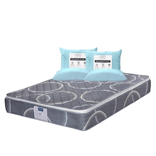 Foto 1 | Foto 1 | Colchón Restonic Bongo Color Azul Queen Size + 2 Almohadas Trinity