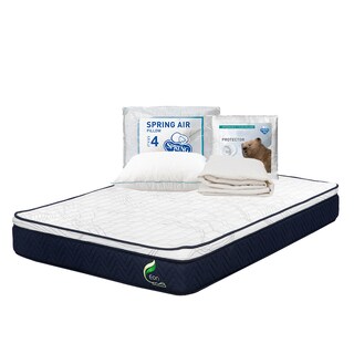 Foto 1 | Foto 1 | Colchón Restonic Eon Color Azul Matrimonial + Almohada Osos + Protector Ultra