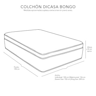 Foto 2 | Foto 6 | Colchón Dicasa Bongo Matrimonial + Almohada 2 Pack + Edredón Homy