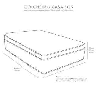 Foto 7 | Foto 7 | Colchón Dicasa Eon Queen Size + Juego De Sábanas Softy