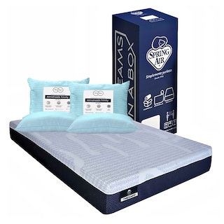 Foto 1 | Foto 1 | Colchón Spring Air En Caja Therapy Color Azul Matrimonial + 2 Almohadas Trinity