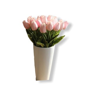 Foto 2 | Foto 2 | Ramo De 6 Tulipanes De Seda, Color Rosa Transparente, Para Decoración - Venta Internacional.