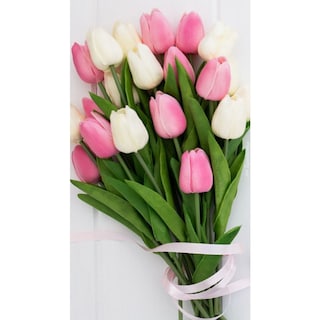 Foto 3 | Foto 3 | Ramo De 6 Tulipanes De Seda, Color Fucsia, Para Decoración - Venta Internacional.
