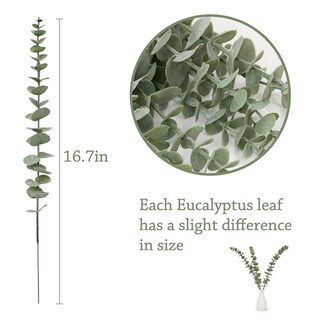 Foto 5 | Foto 5 | Decoración De Hojas Artificiales De Eucalipto, 24 Unidades, 38 Cm, Plástico - Venta Internacional.