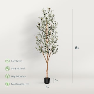 Foto 6 | Foto 6 | Olivo Artificial Kazeila, 180 Cm De Alto, Seda Sintética Con Madera En T - Venta Internacional.