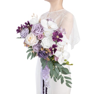 Foto 1 | Foto 1 | Bouquet De Novia Ling's Moment Artificial, Color Lila Y Crema, 28 Cm - Venta Internacional.