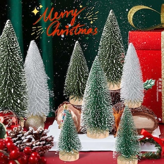 Foto 2 | Foto 2 | Miniescritorio Christmas Tree Kpx, 9 Unidades Con Base De Madera De 10 A 25 Cm - Venta Internacional.