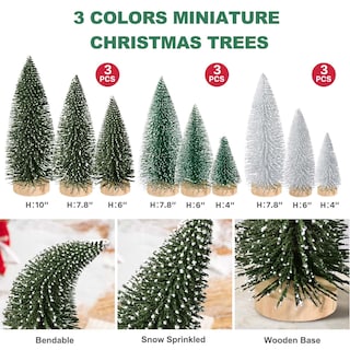 Foto 3 | Foto 3 | Miniescritorio Christmas Tree Kpx, 9 Unidades Con Base De Madera De 10 A 25 Cm - Venta Internacional.